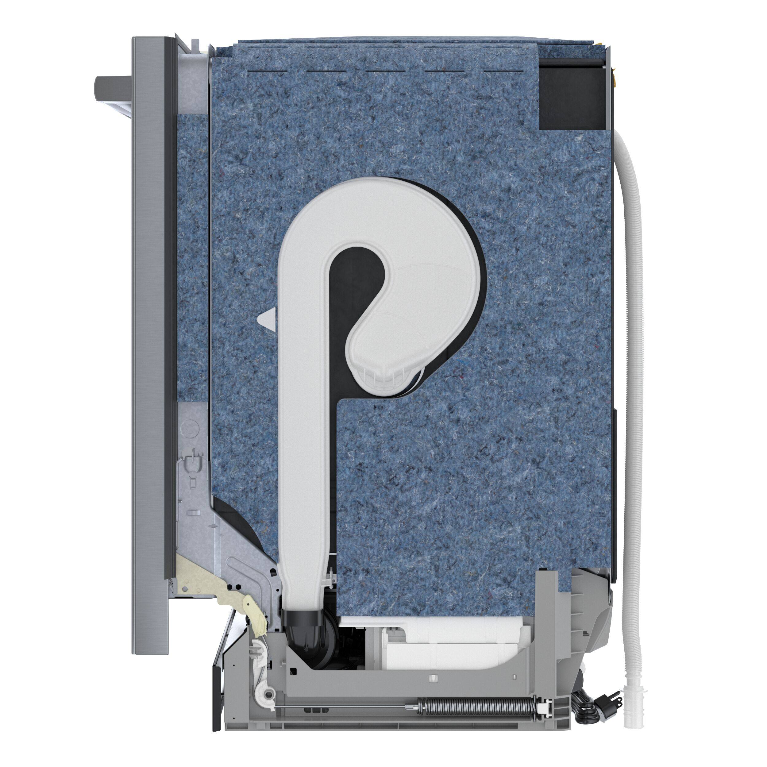 Left. Bosch - 800 Series Top Control Smart Built-In Dishwasher with 3rd Rack and Bar Handle, 42 dBA - Stainless Steel.