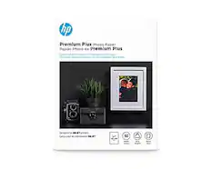 HP Premium Plus Photo Paper
Papier Photo de Premium Plus
Exceptional photo paper with high gloss photo finish
Includes:
- 10 sheets of 6" x 8" photo paper
- 10 sheets of 4" x 6" photo paper
Designed for use with HP Photosmart printers
60 D