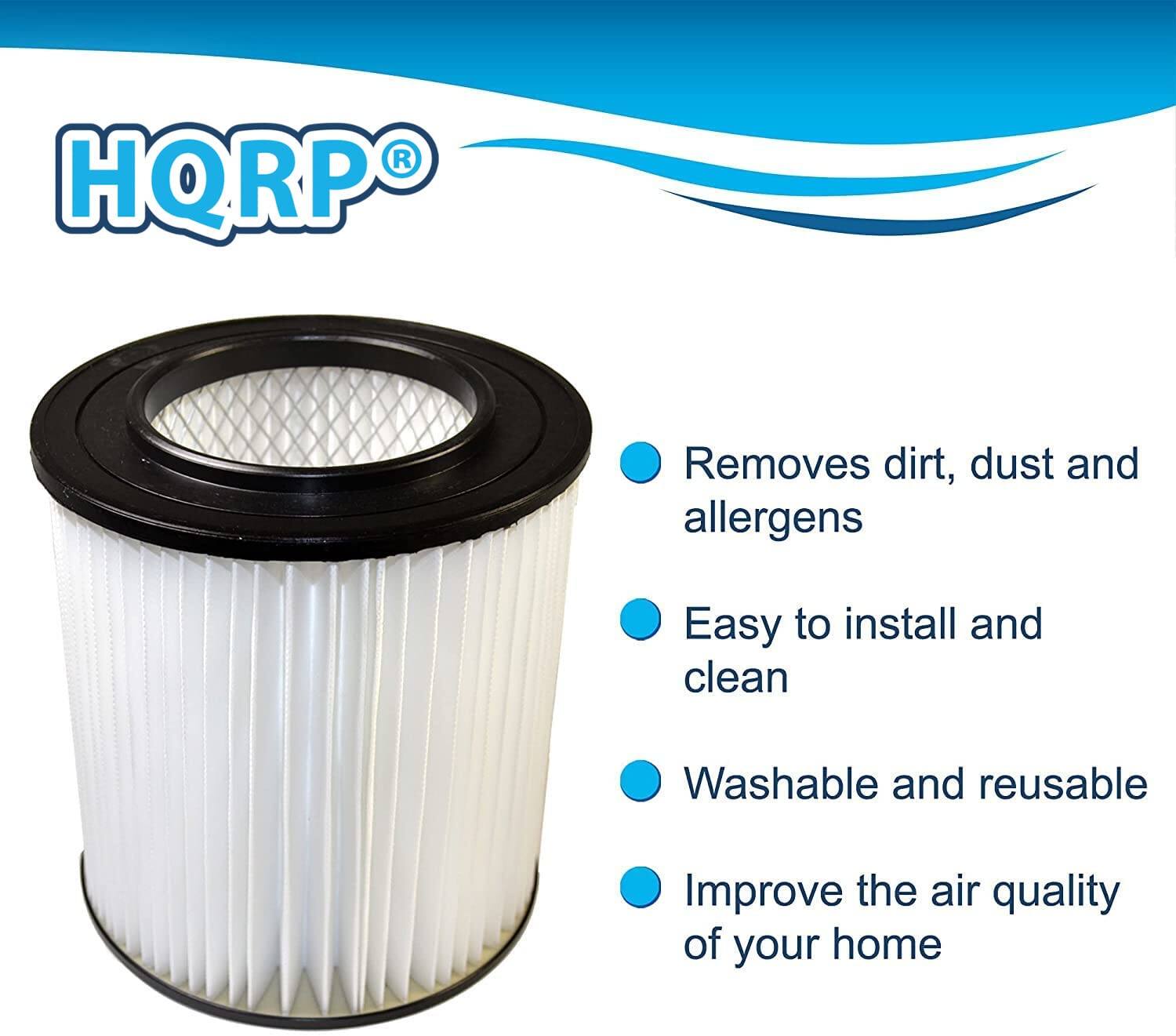 HQRP®

- Removes dirt, dust and allergens
- Easy to install and clean
- Washable and reusable
- Improve the air quality of your home