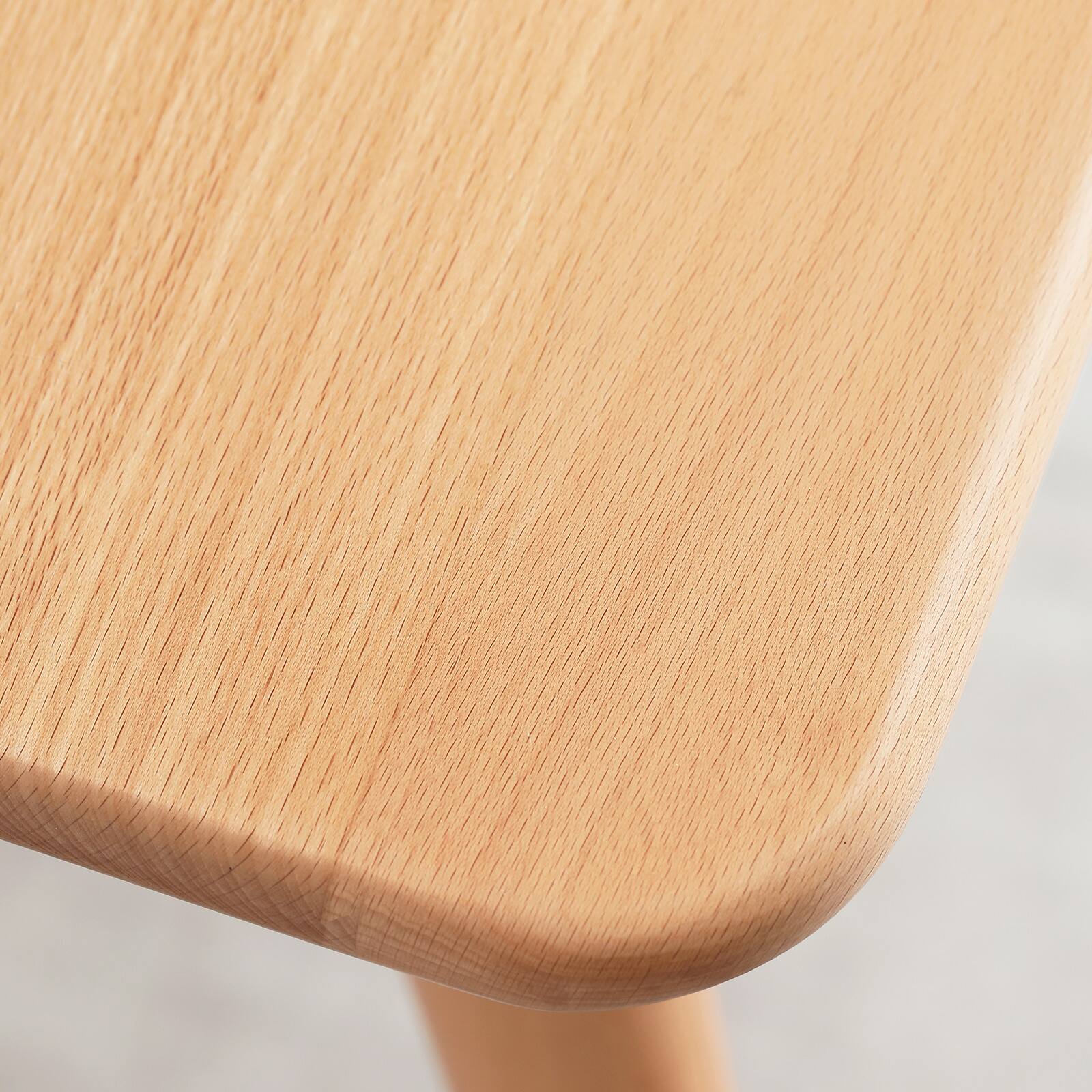 Alt View 1. Tiramisubest - 47" Modern Simple Style Solid Wood Computer Desk with 2 Drawers and Gap Design in Beech - Natural.