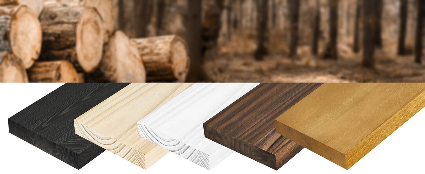 Alt View 7. Sorbus - Sorbus 2 Pack 35" Solid Wood Floating Shelves - for Bathroom Decor, Books, Bedroom & Living Room - Natural.