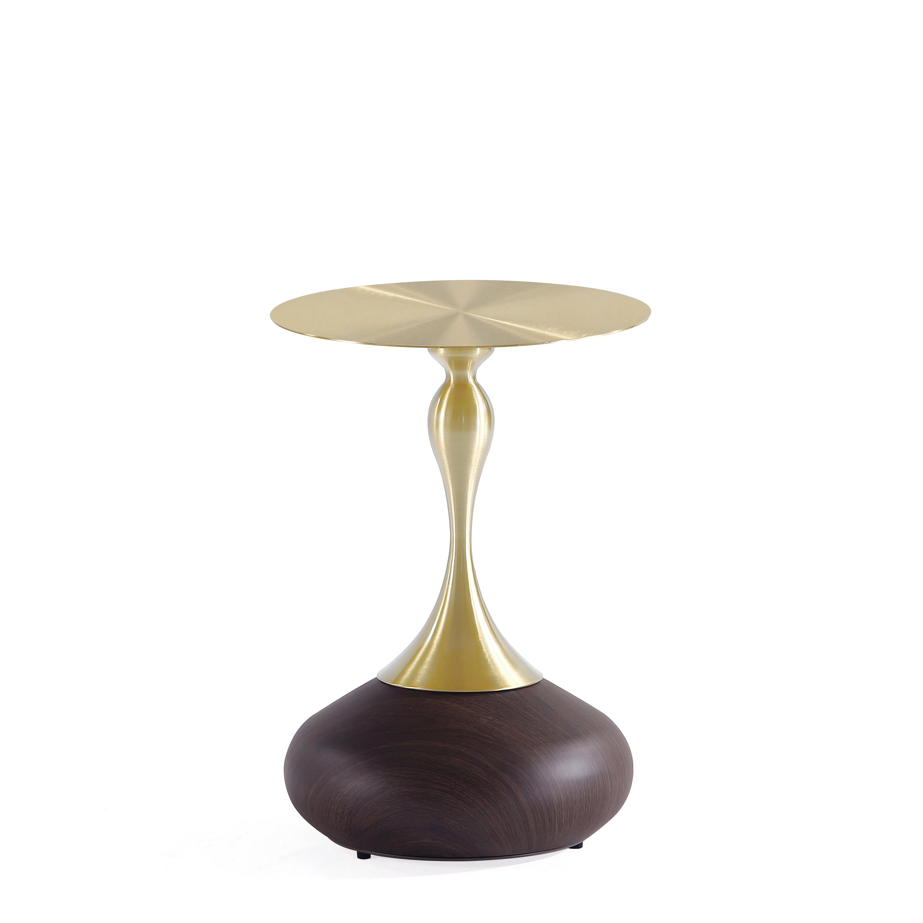 Alt View 4. Manhattan Comfort - Patchin Modern End Table - Set of 2 - Brown and Gold.