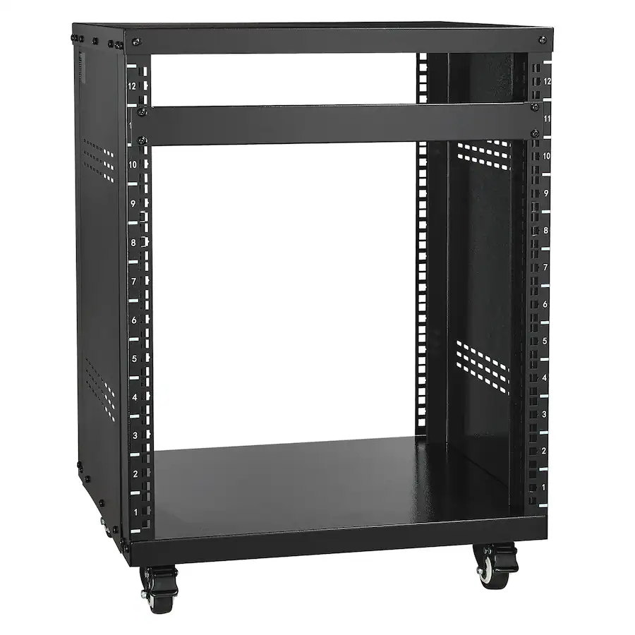 Spt Racks VEVOR 12U AV Rack Stand, 300 lbs Capacity, Network Stereo Recording ...