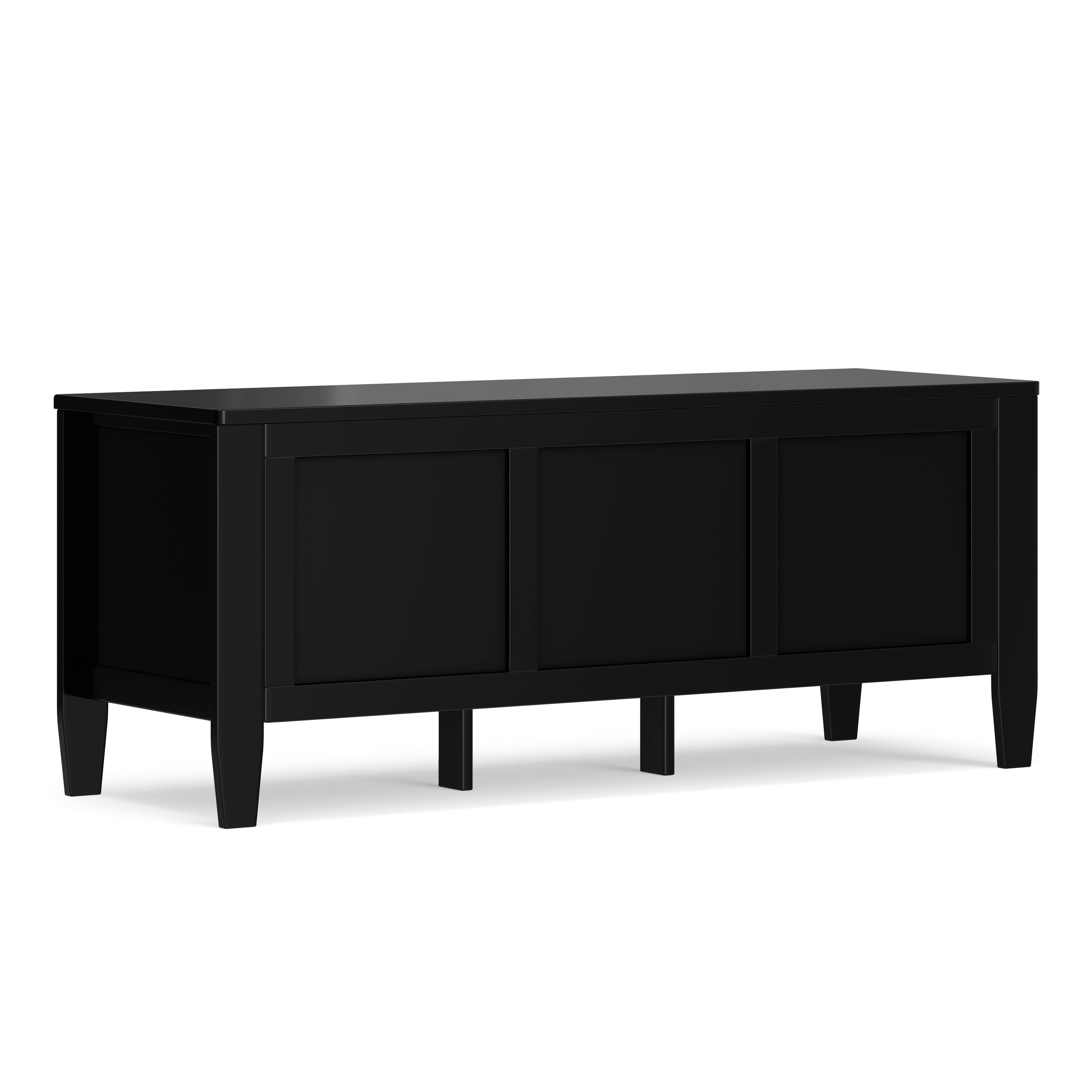 Angle. Simpli Home - Simpli Home Brooklyn 51W Storage Bench Trunk - Black.