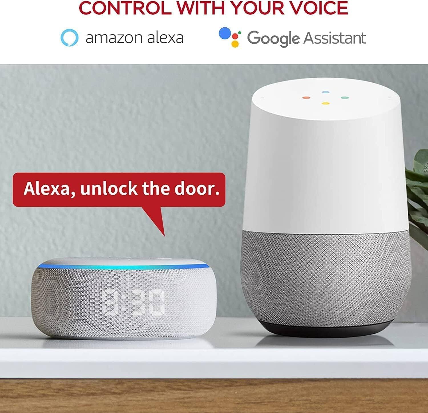 CONTROL WITH YOUR VOICE

amazon alexa Google Assistant

Alexa, unlock the door.
