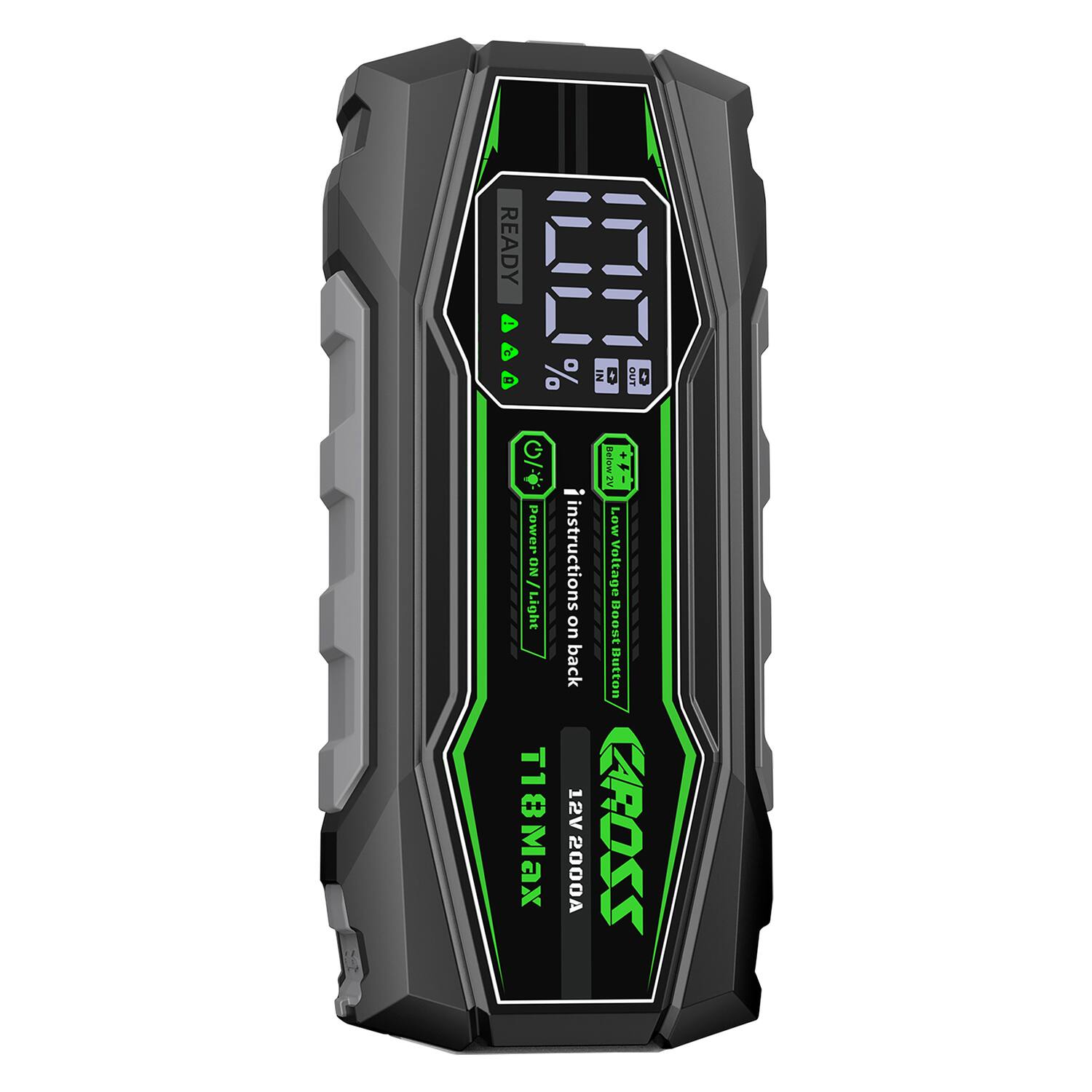 READY  
AA 6 D  
% IN OUT +  
M i  
Power Low  
Power ON  
instructions  
Voltage / Light on  
Boost back  
Hutton  
T18M  
ISA  
2000A  
CAROSS