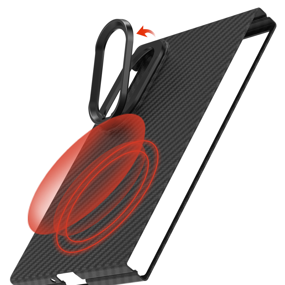 Alt View 4. Itskins - ITSKINS - Supreme Eclipse Stand MagSafe Case for Samsung Galaxy Z Fold8 - Black - Black.