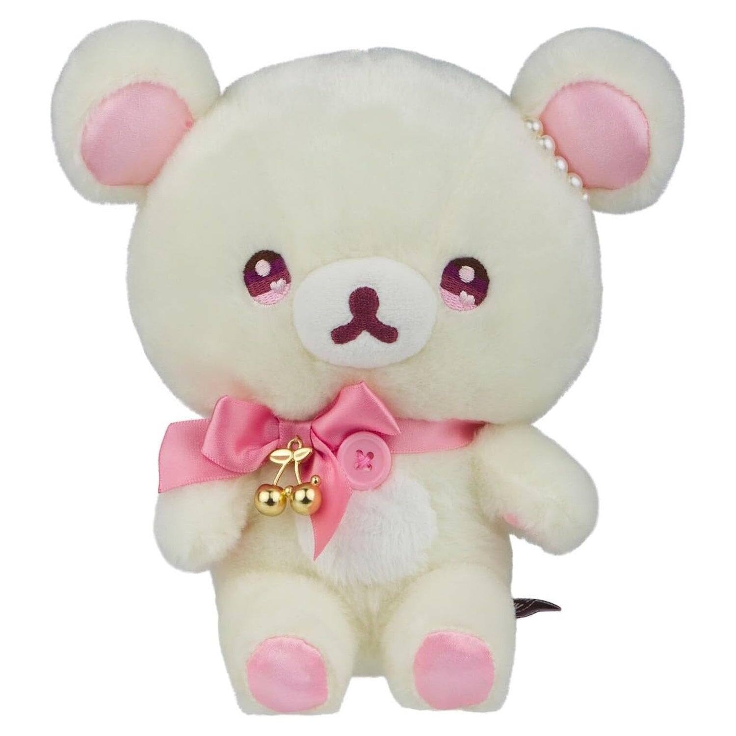 Front. Rilakkuma - Korilakkuma San-X Original: with a Shining Jewel Cherry Plush.