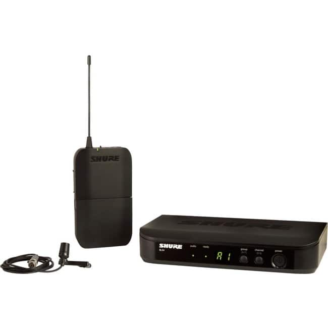 Shure - BLX14/CVL Wireless Presenter System with CVL Lavalier Microphone - 542 MHz to 572 MHz Operating Frequency - 50 Hz