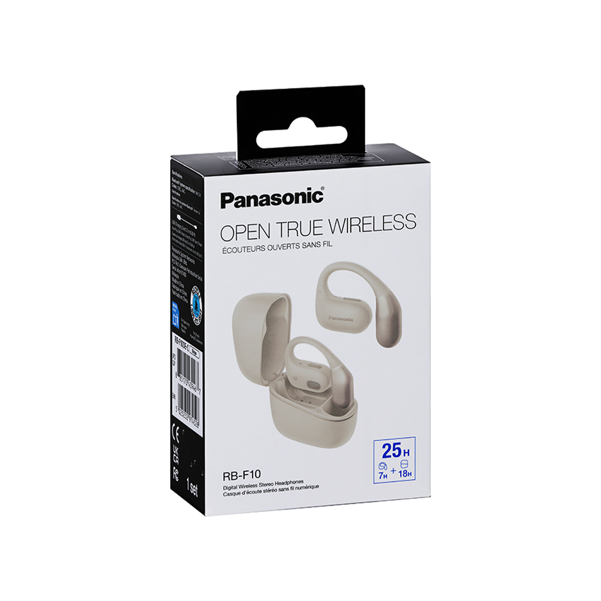 Panasonic OPEN TRUE WIRELESS OUVERTS SANS FIL COUTEURS

Panasonic
2025 Leet RB-F10 Casque Digital Wireless o coute Stereo stno Headphones sans numrique
25H + 18H 7H