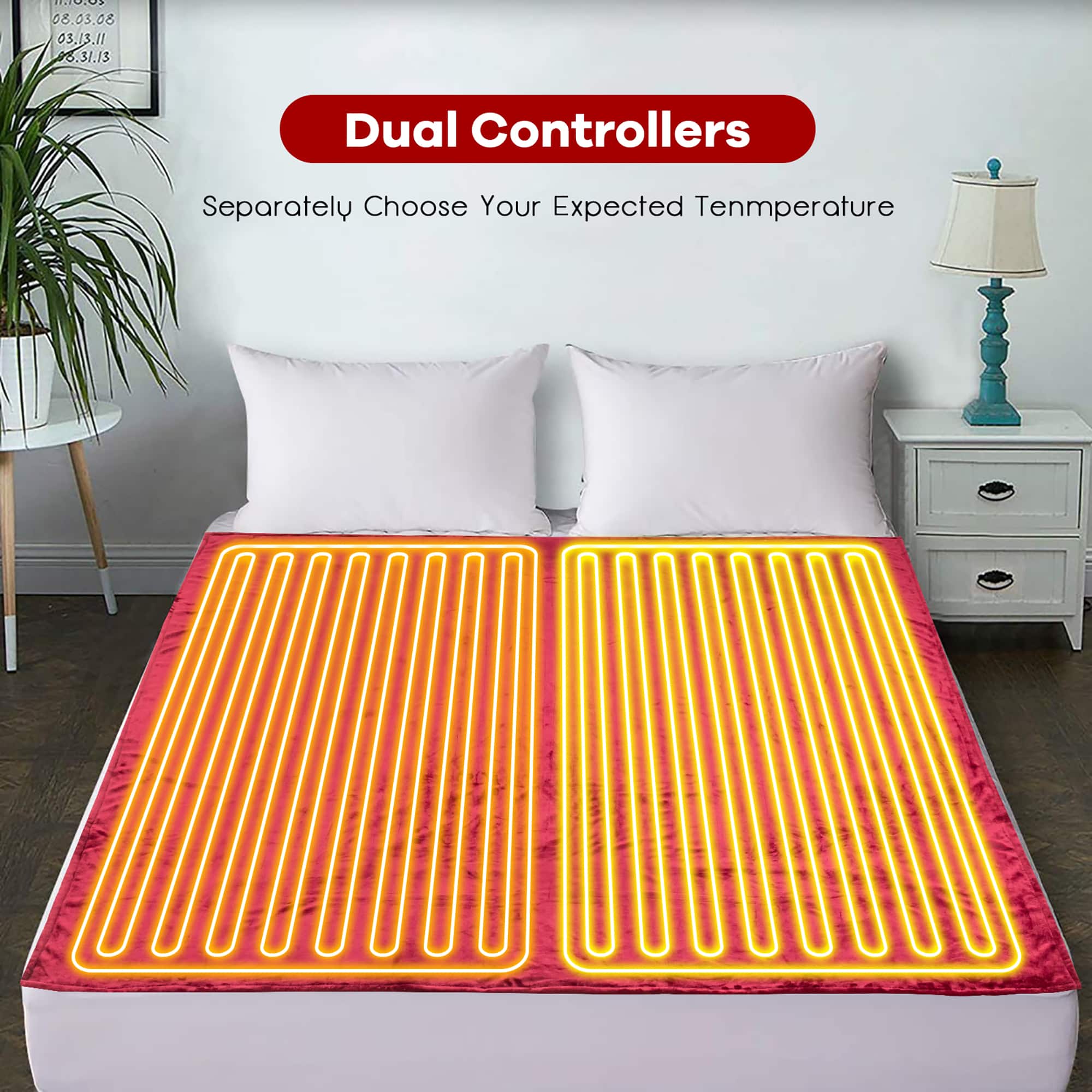 Dual Controllers Separately Choose Your Expected Temperature