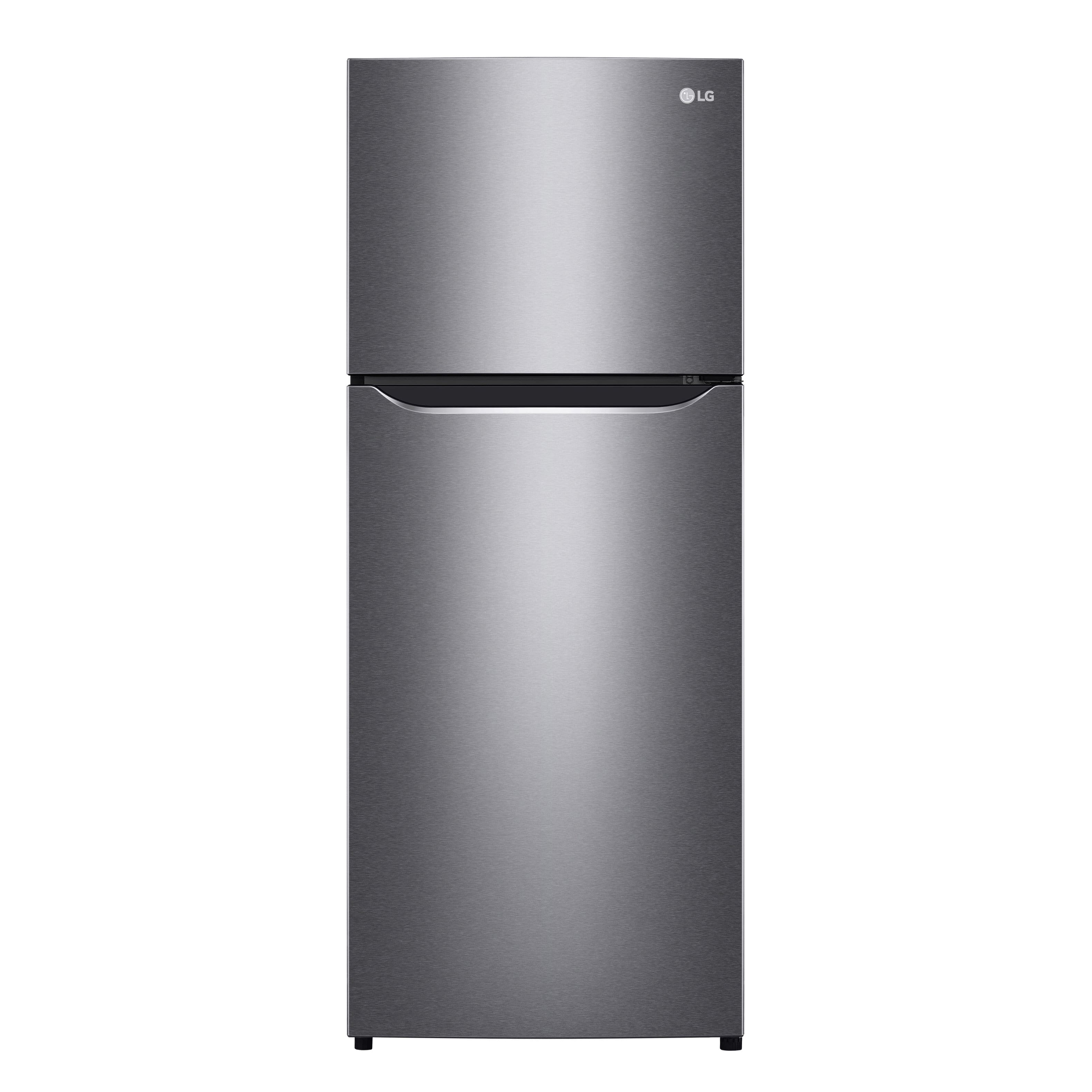Front. LG - 6.6 Cu. Ft. Top-Freezer Counter-Depth Refrigerator - Platinum Silver.