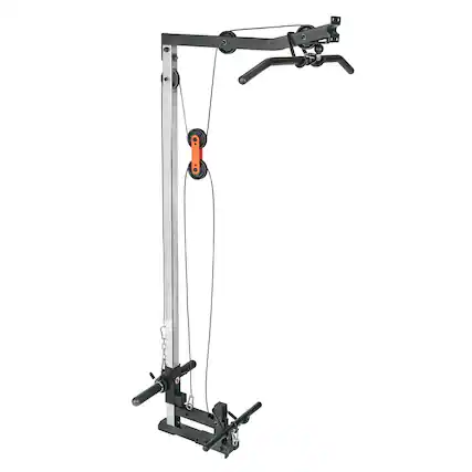 Front. Sunny Health & Fitness - Sunny Strength™ Lat Pulldown Pulley System Attachment for Power Racks - Black.