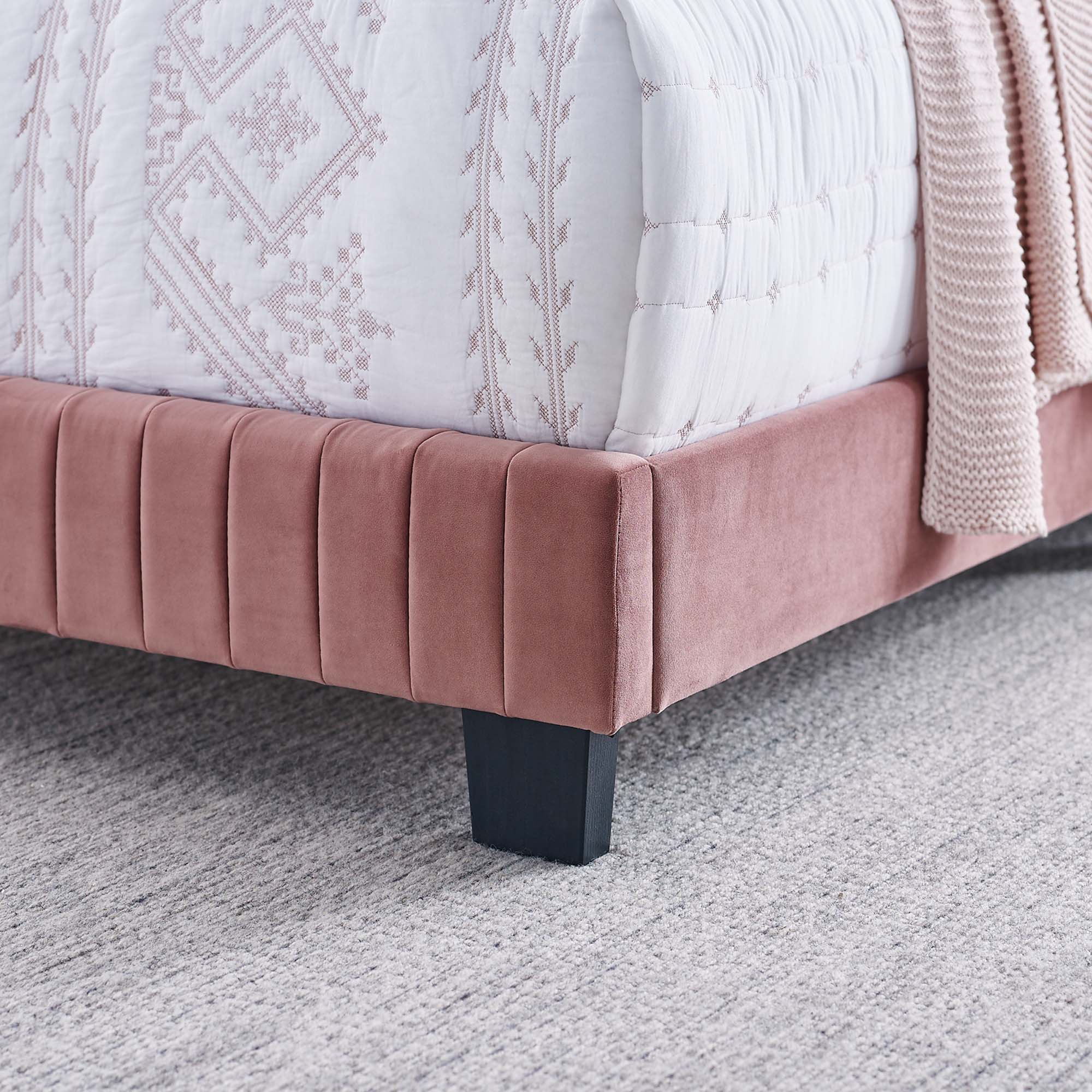 Alt View 5. Modway - Zahra Channel Tufted Performance Velvet Twin Platform Bed - White.