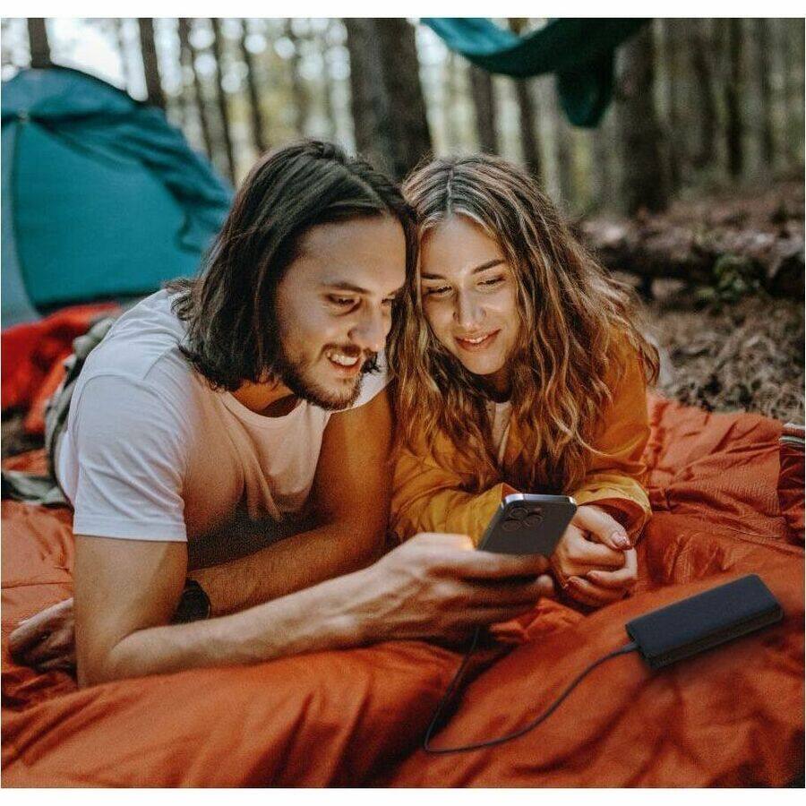 Alt View 5. Belkin - Belkin 20W 3-port USB Power Bank - 20K mAh - 2xUSB-A (12W), 1xUSB-C (15W) - Portable Charger - w/ USB-C to USB-C Cable.