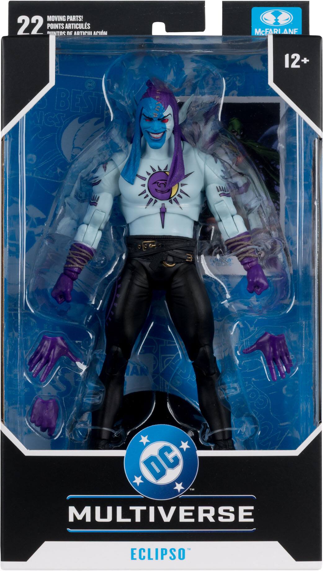 MOVING PARTS!  
22 POINTS ARTICULATIONS  
McFARLANE  
12+  
DC MULTIVERSE  
ECLIPSO