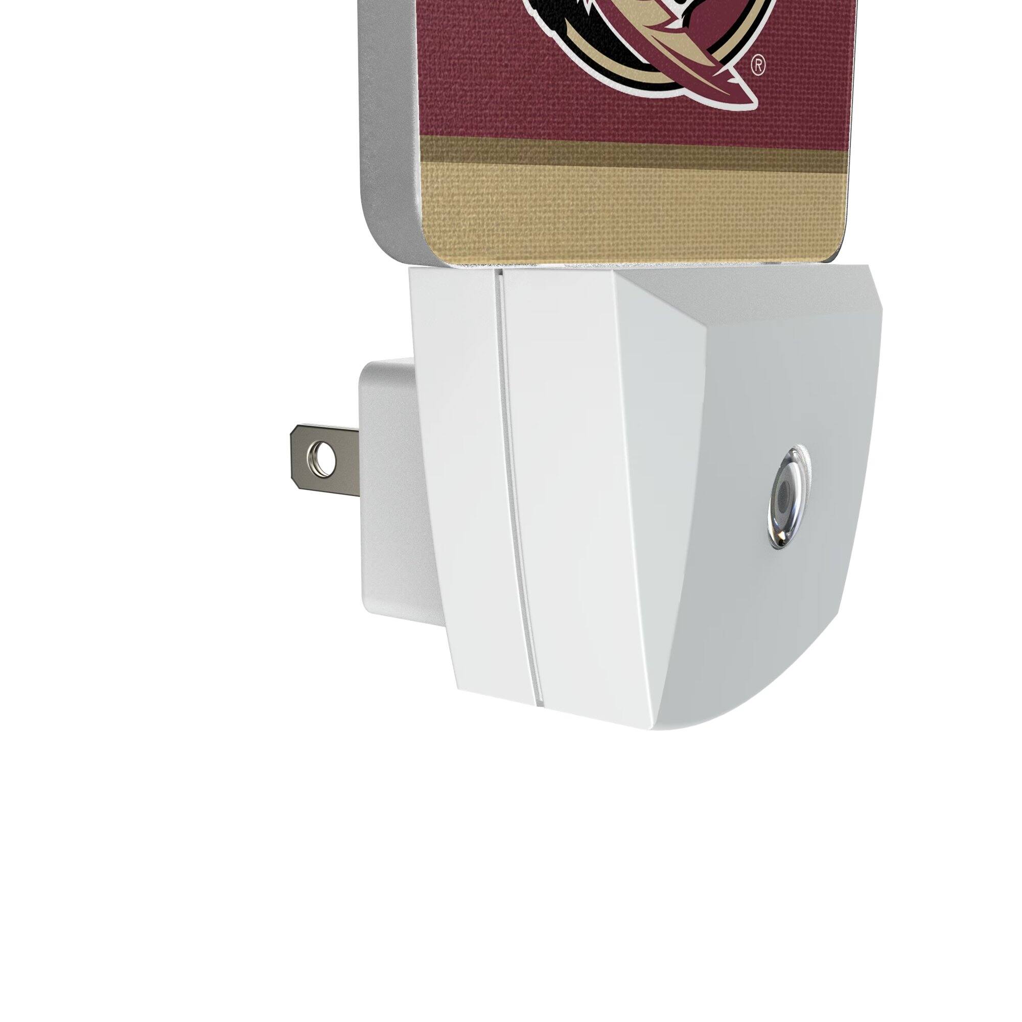 Alt View 2. Keyscaper - Florida State Seminoles Primary Logo Stripe Design Nightlight 2-Pack - Multicolor.