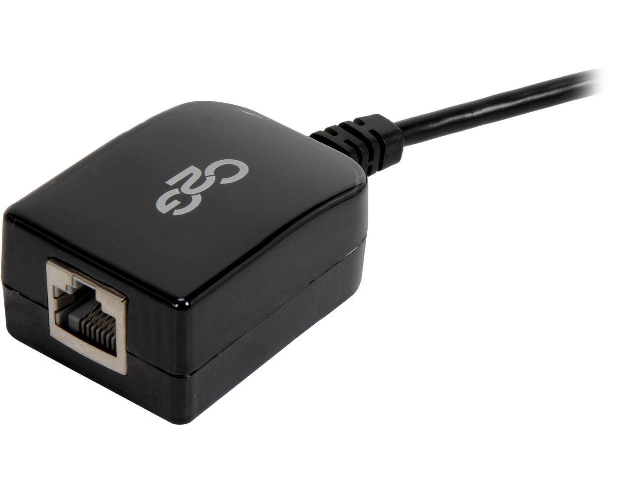Front. Cables to Go - C2G 29348 USB 1.1 over Cat5 Superbooster Extender Dongle Transmitter, Black.