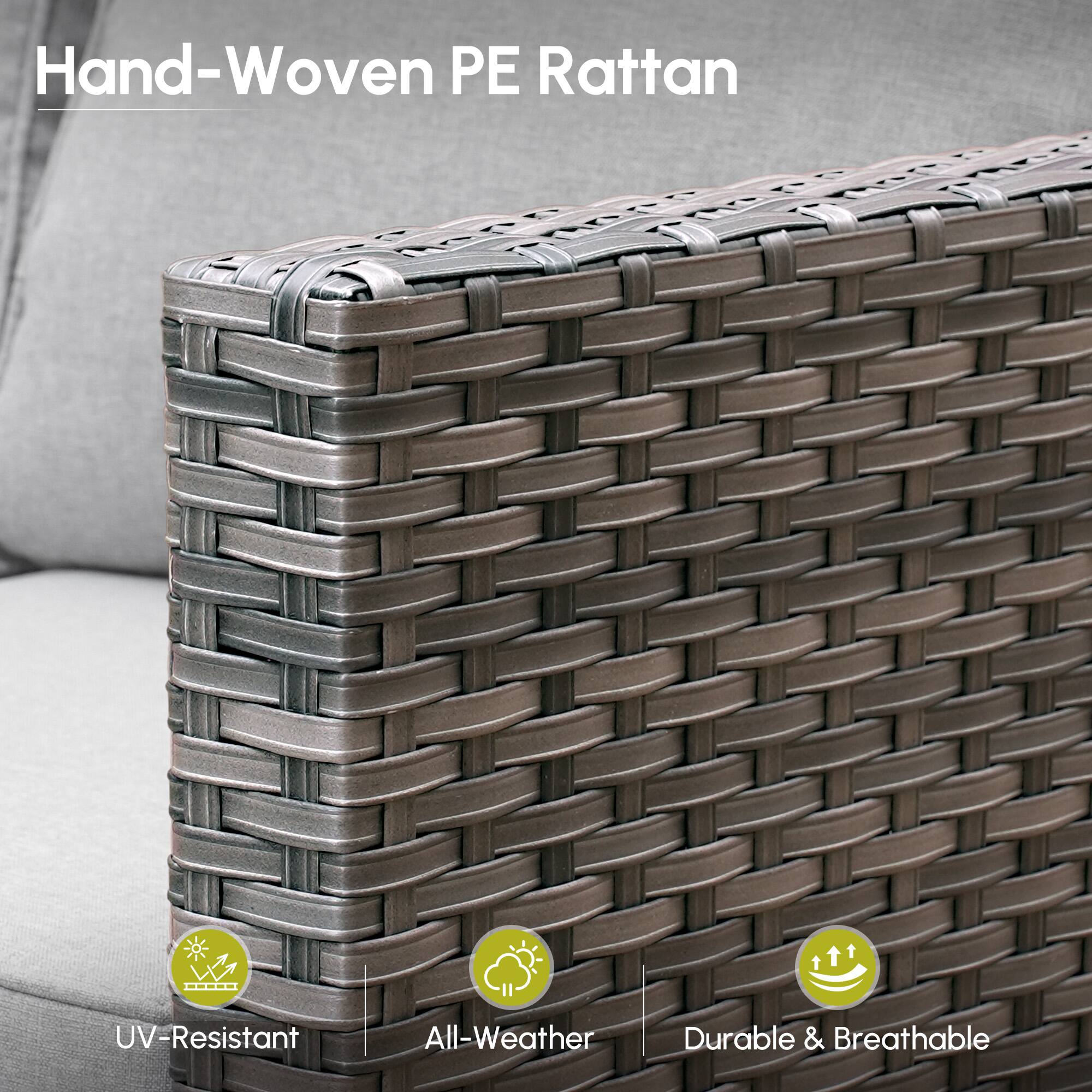Hand-Woven PE Rattan

- UV-Resistant
- All-Weather
- Durable & Breathable