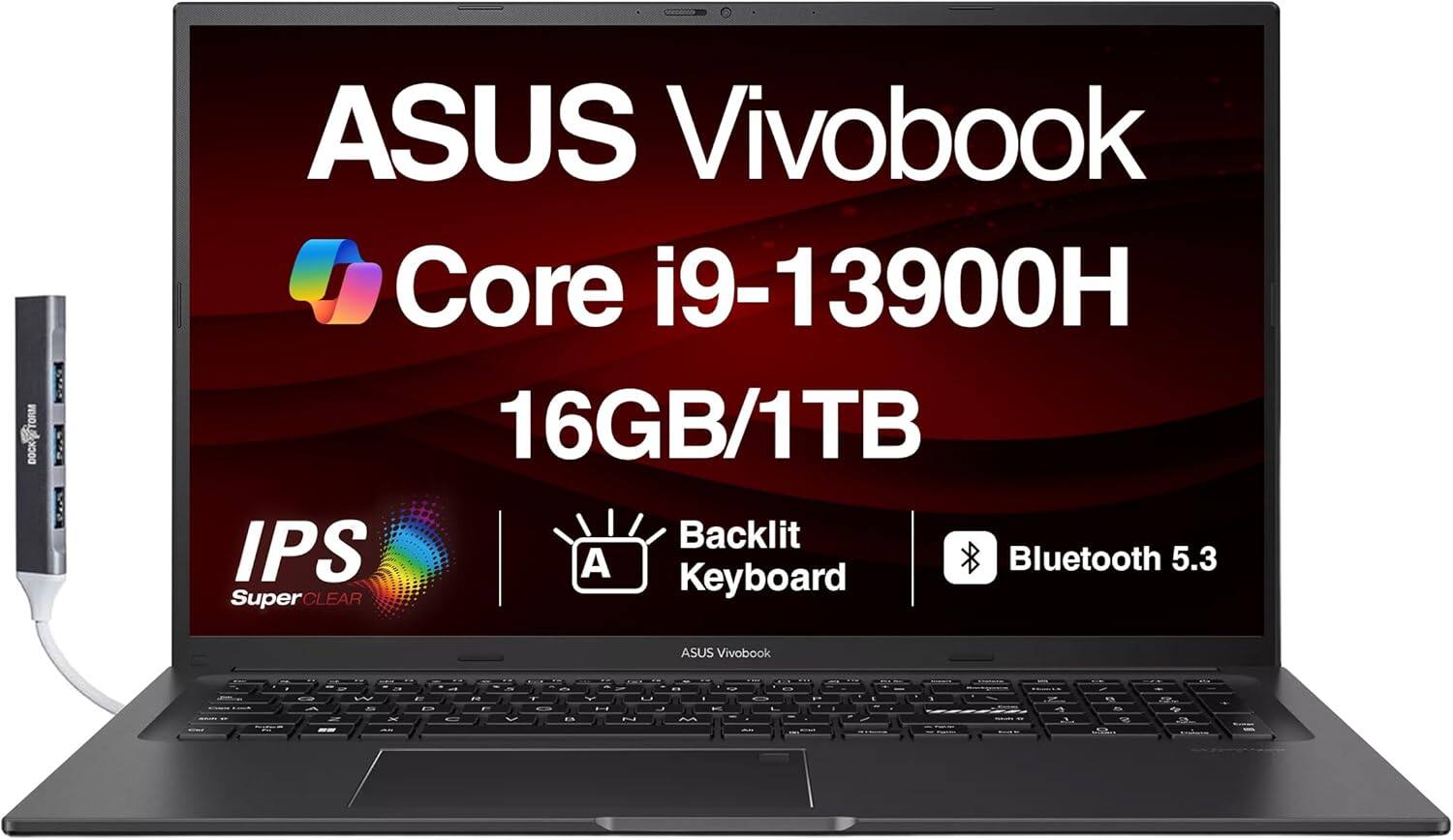 ASUS Vivobook T Core i9-13900H 16GB/1TB Backlit IPS A Keyboard Bluetooth 5.3 SuperCLEAR