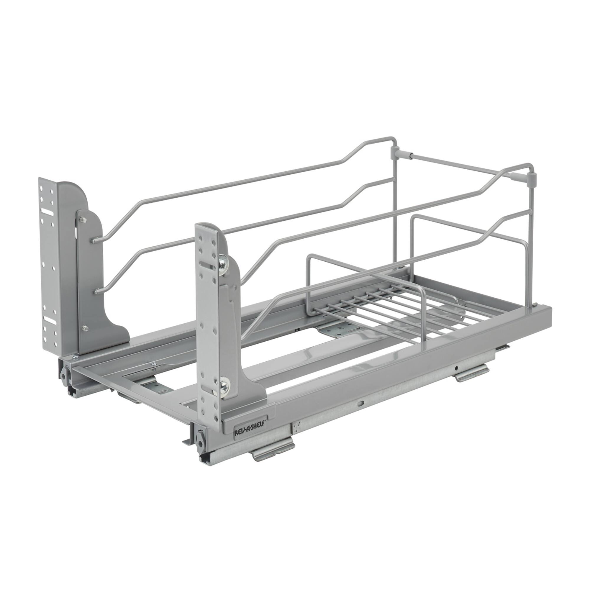 Alt View 8. Rev-A-Shelf - Rev-A-Shelf Double Pullout Trash Can 27 qt. with Soft-close, 53WC-1527SCDM-217 - Silver.