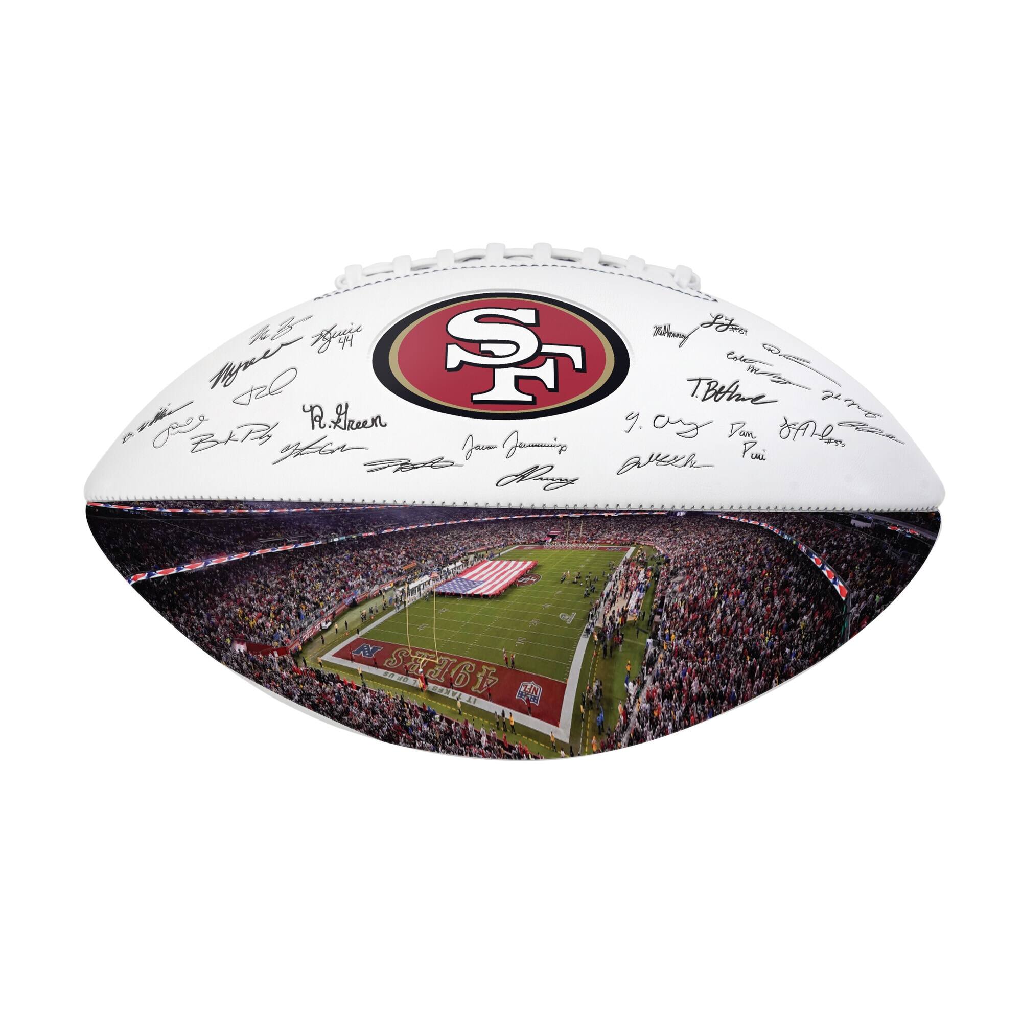 Logo Brands - San Francisco 49ers 2025 Autograph Signature Football - Cardinal