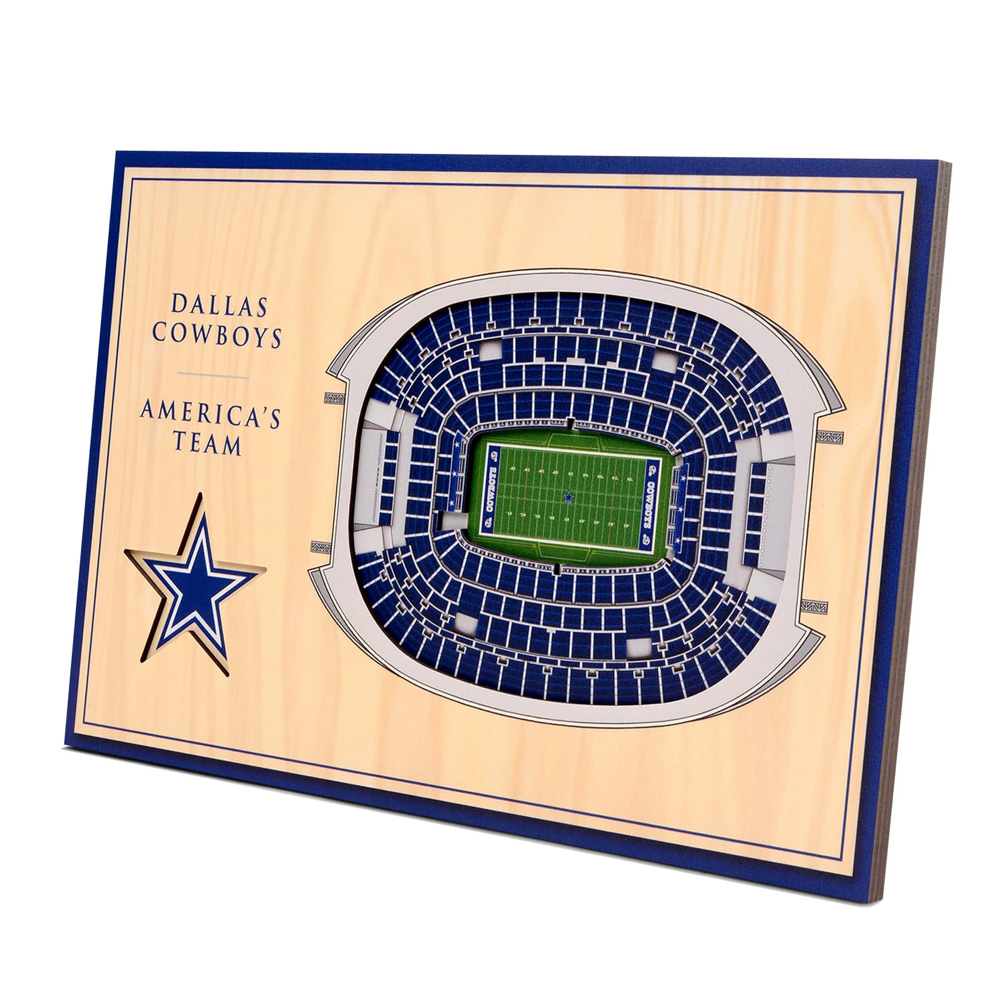 YouTheFan - Dallas Cowboys 14'' x 10.5'' 3D StadiumViews Desktop Display - Brown price history on PriceWatchPro