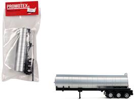 3-Axle Chemical Tanker Trailer 1/87 (HO) Plastic Model by Promotex - Silver