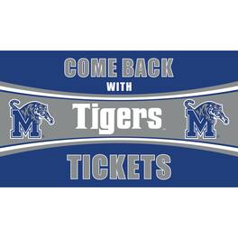 Evergreen Enterprises - Memphis Tigers 28" x 16" Come Back With Tickets Door Mat - Multicolor