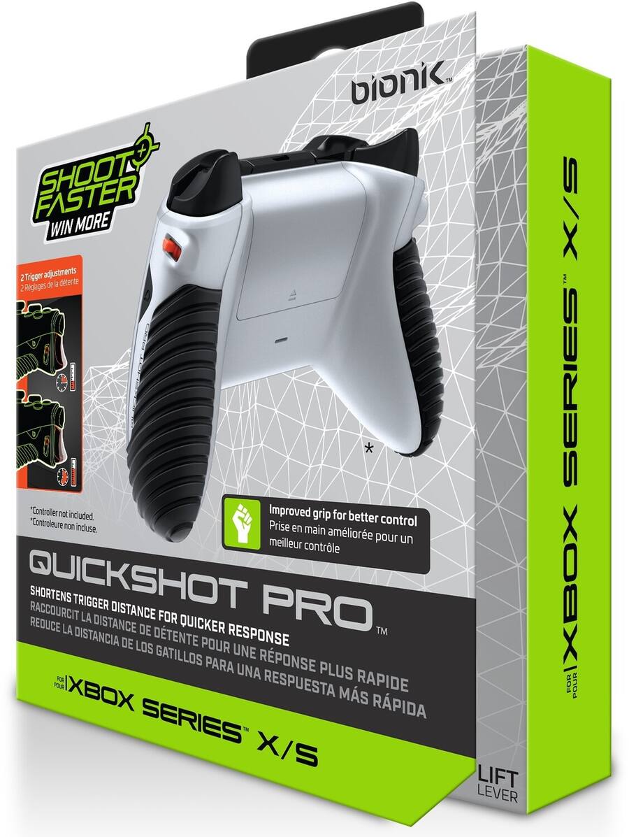 Bionik Xbox Series XS QuickShot Pro with Grips & Trigger Lock ...