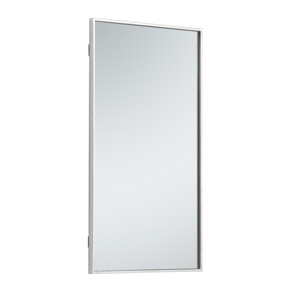 Alt View 6. Elegant Decor - Metal frame rectangle mirror 20 inch in silver - Silver.