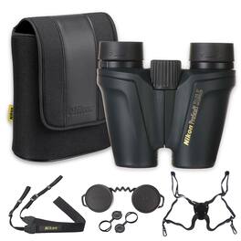 Nikon - ProStaff ATB 10x25 Binoculars Waterproof Compact Bundle
