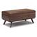 Angle. Simpli Home - Owen Lift Top Large Coffee Table Storage Ottoman - Distressed Chestnut Brown.