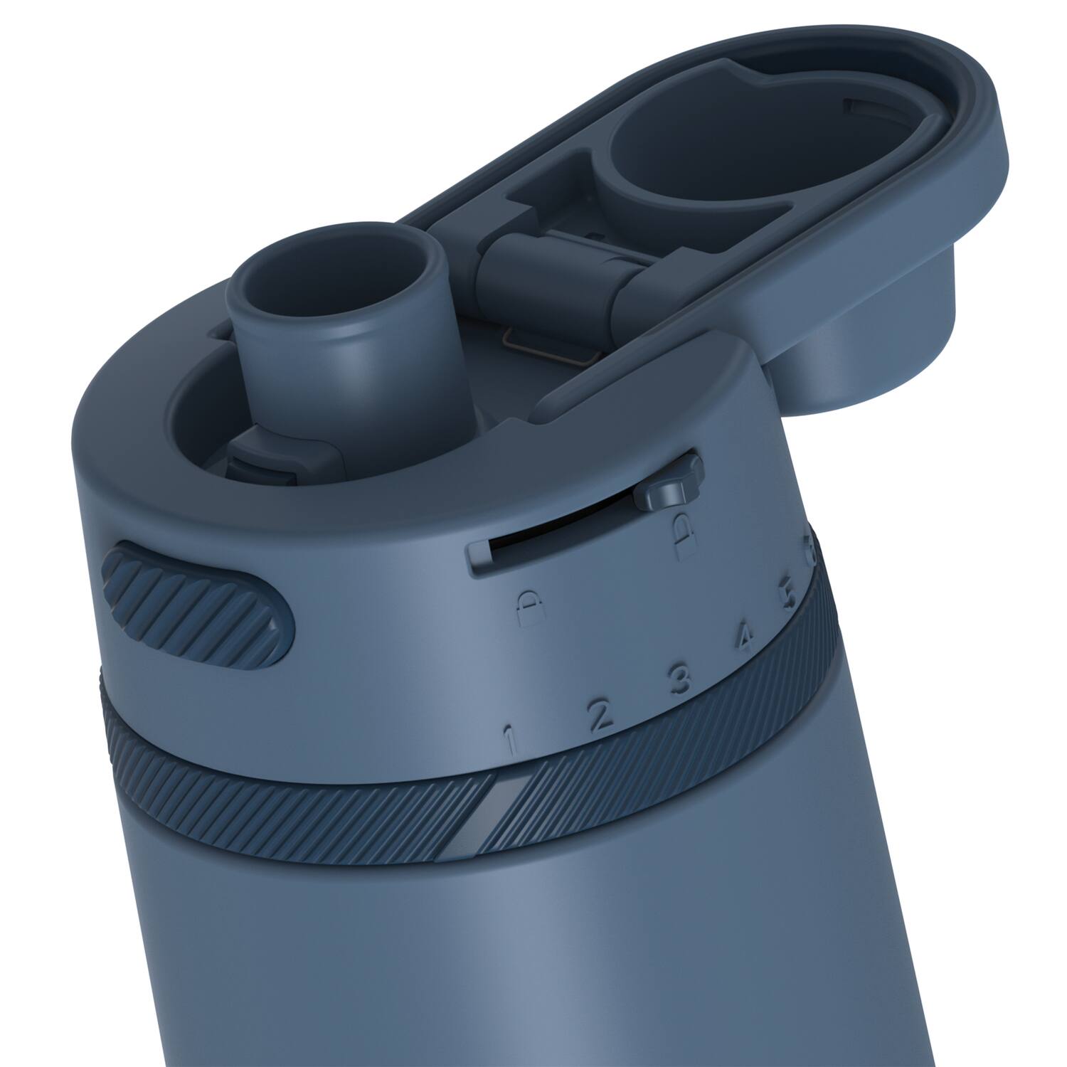 Alt View 5. Thermos - 24-Ounce Guardian Vacuum-Insulated Stainless Steel Hydration Bottle (Slate Blue) - Slate Blue.