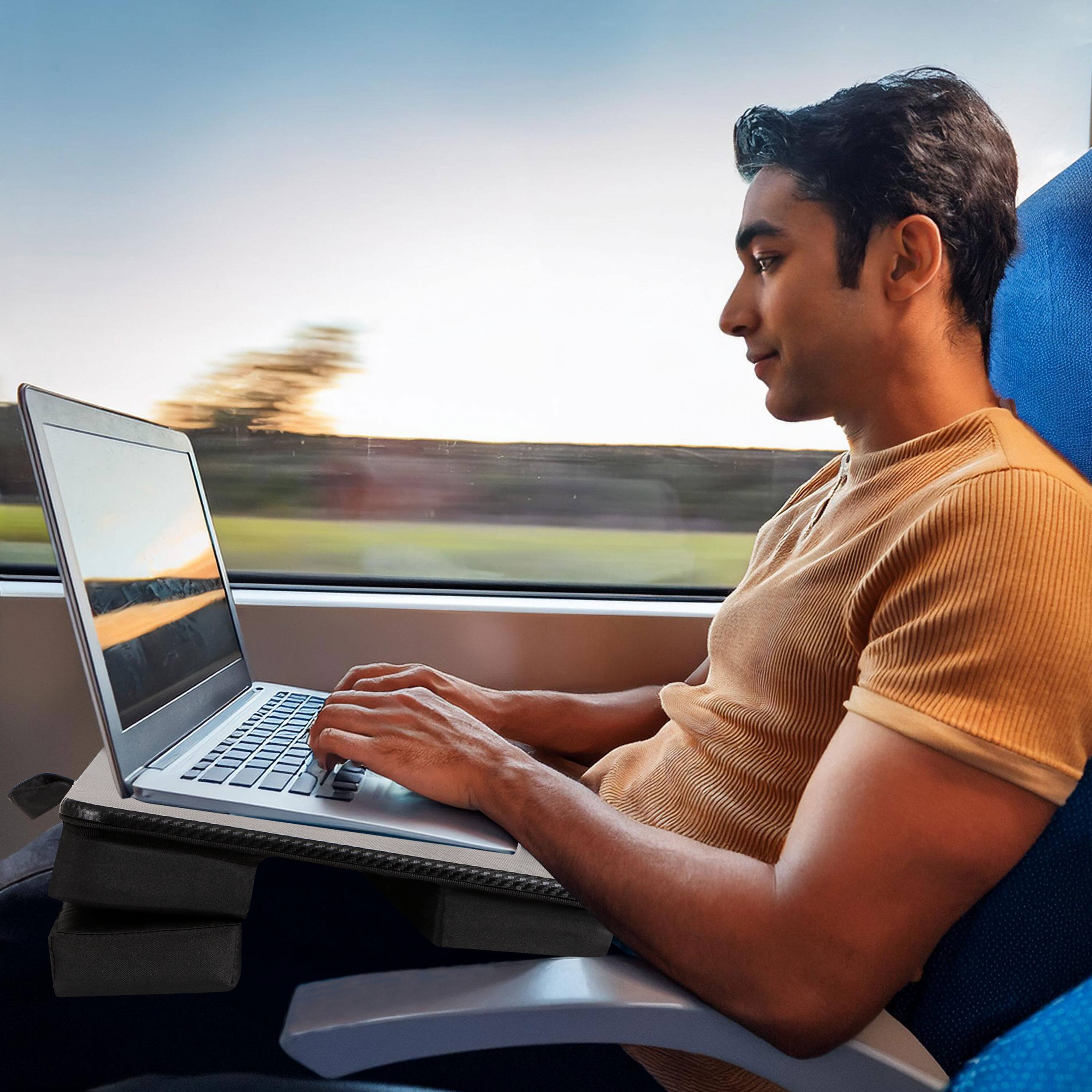 Alt View 2. LapGear - Elevation Pro Lap Desk (Fits up to 15" Laptop) - Black Carbon.