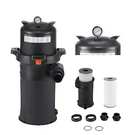 VEVOR - Pool Cartridge Filter, 150 sq.ft², High-Efficiency Swimming Pool Filter with Valve, 9000 GPH Spa Filtration System - Black