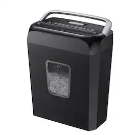 Bonsaii - Paper Shredder, 3.4 Gal Wastebasket, 6-Sheet Crosscut Paper and Credit Card Shredder with Handle, Home and Office - Black
