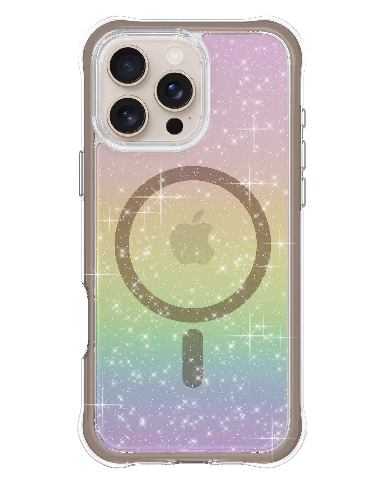 Ornarto - Air Case for iPhone 16 Pro Max Clear, Compatible with MagSafe, Military-Grade Drop Protection Cover - Golden Dusk