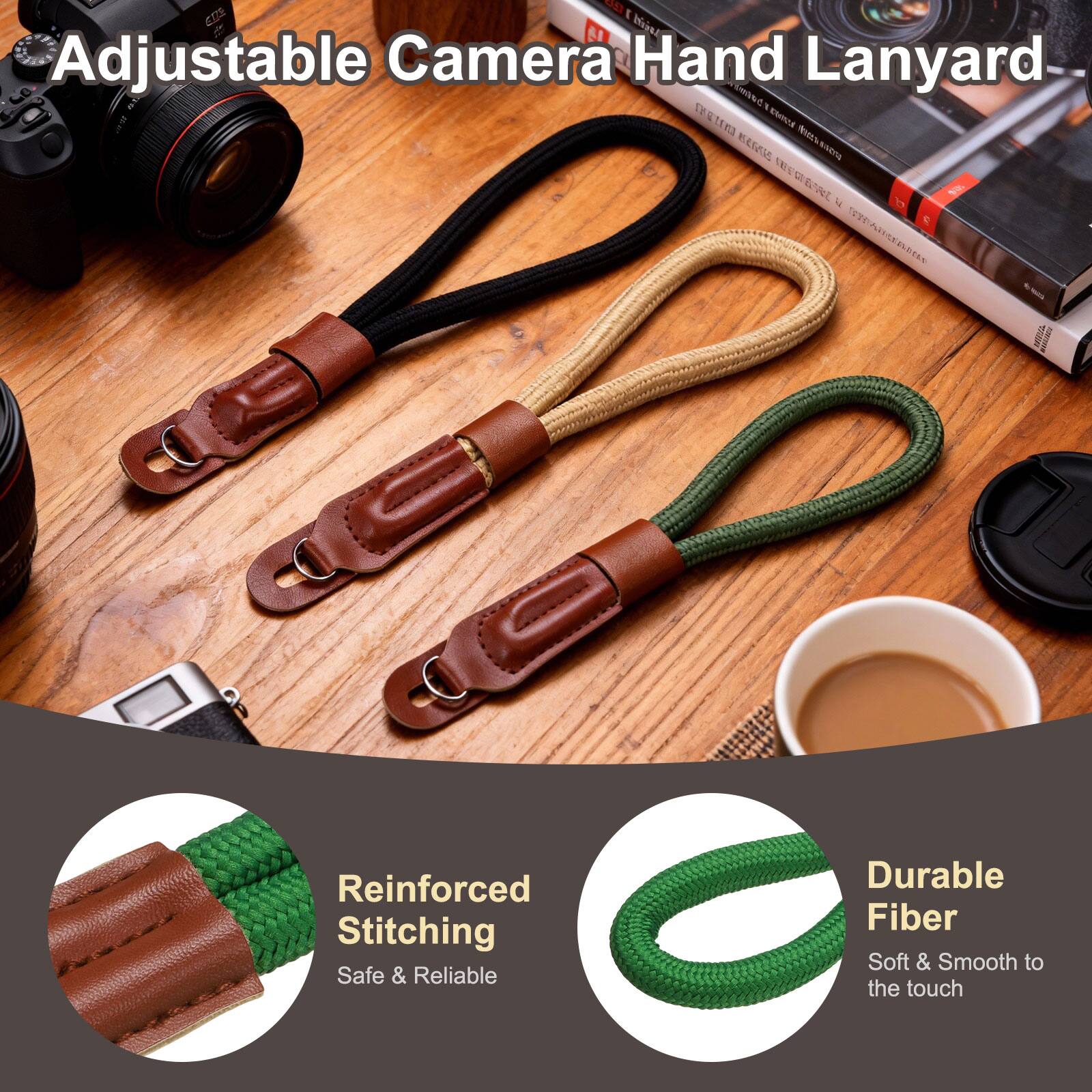 Adjustable Camera Hand Lanyard

- Reinforced Stitching: Safe & Reliable
- Durable Fiber: Soft & Smooth to the touch