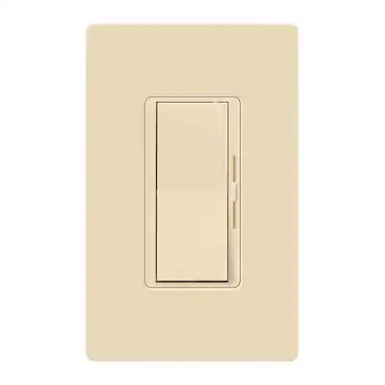 Front. Lutron - Lutron Diva Ivory 150 W 3 Way Dimmer Switch 1 pk - Ivory.