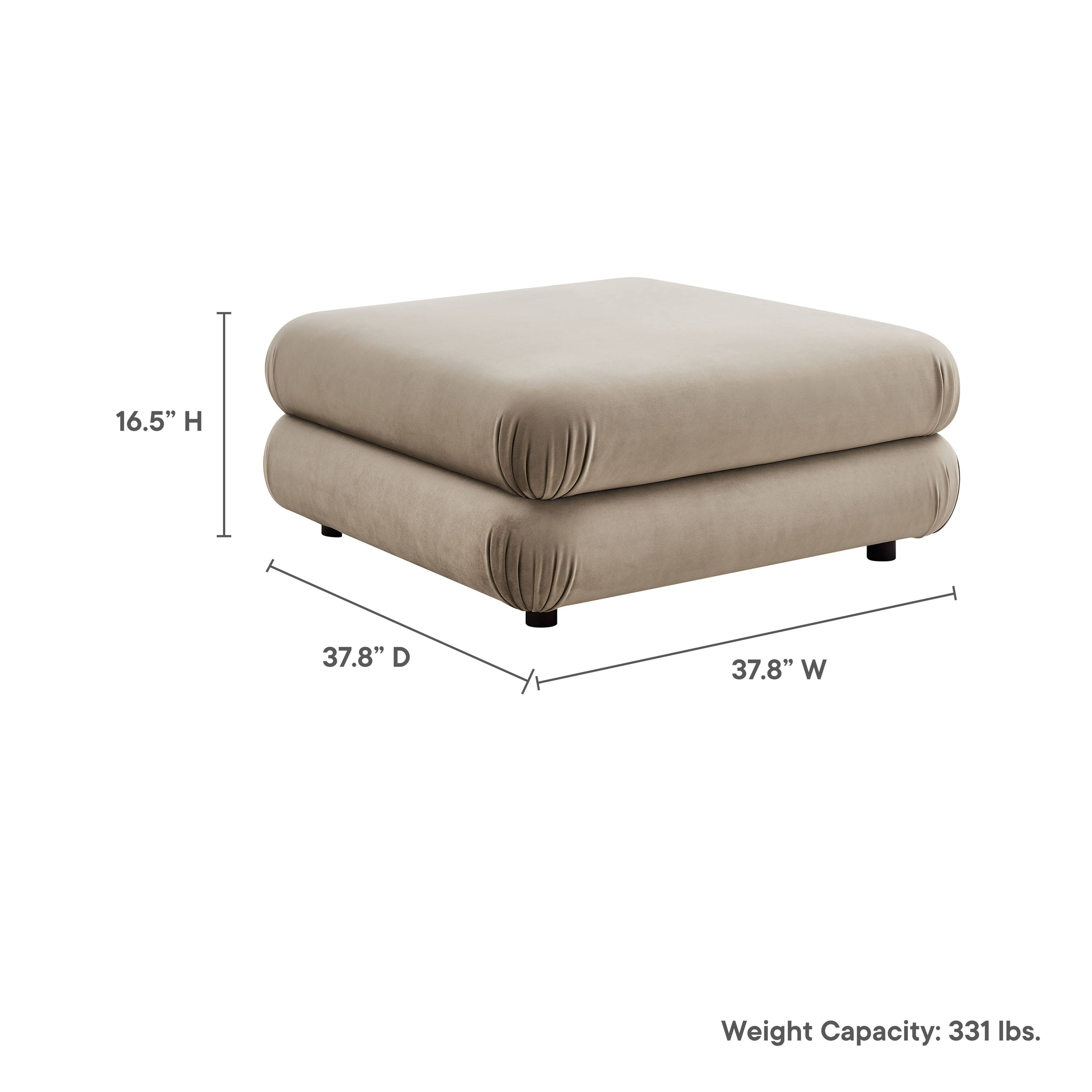 16.5" H  
37.8" D  
37.8" W  
Weight Capacity: 331 lbs.