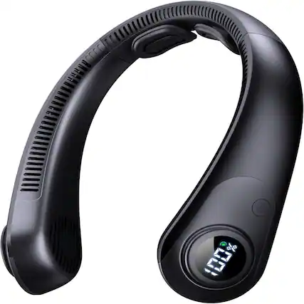 Front. Loheer - Loheer Portable Neck Fan Bladeless Wearable Air Conditioner 5 Speed Rechargeable LED Display Cooling Personal Fan.