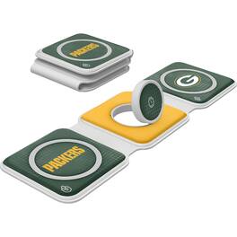 Keyscaper - Green Bay Packers 3-in-1 Foldable Charger - White