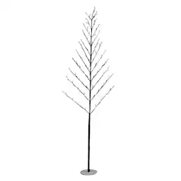 BreeBe - LED Lighted Tree 42"H - Black/Silver