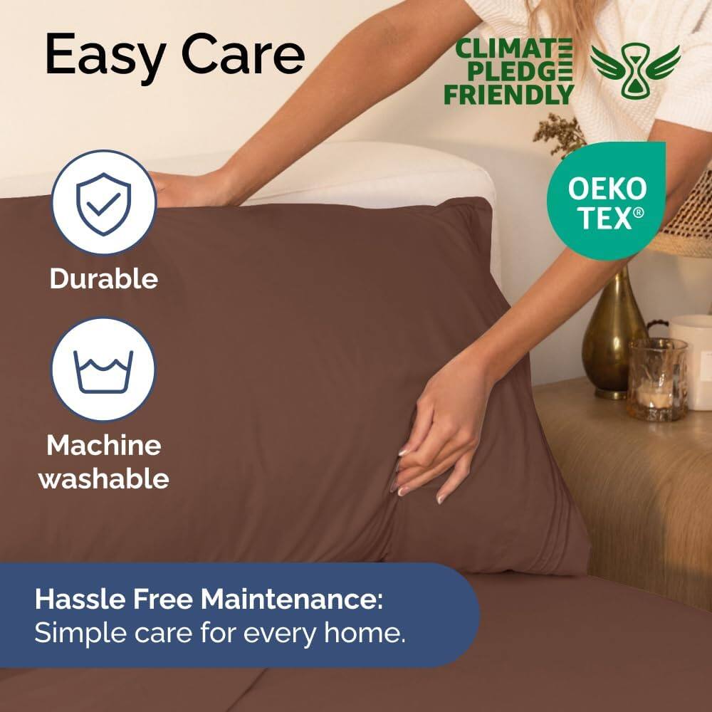 Easy Care  
CLIMATE PLEDGE FRIENDLY  
Durable  
Machine washable  

Hassle Free Maintenance:  
Simple care for every home.