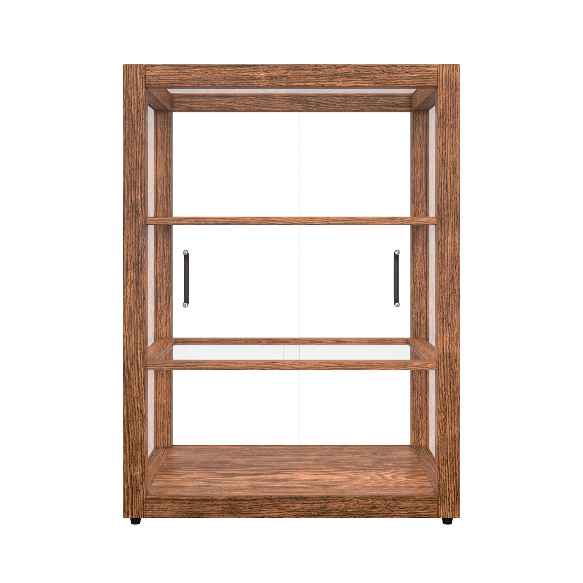 Alt View 8. Koolmore - 21 In. Artisan Upright Dark Wooden Bakery Display Case 3.5 Cu. ft. (KM-BDW-25D) - Dark ash wood color.