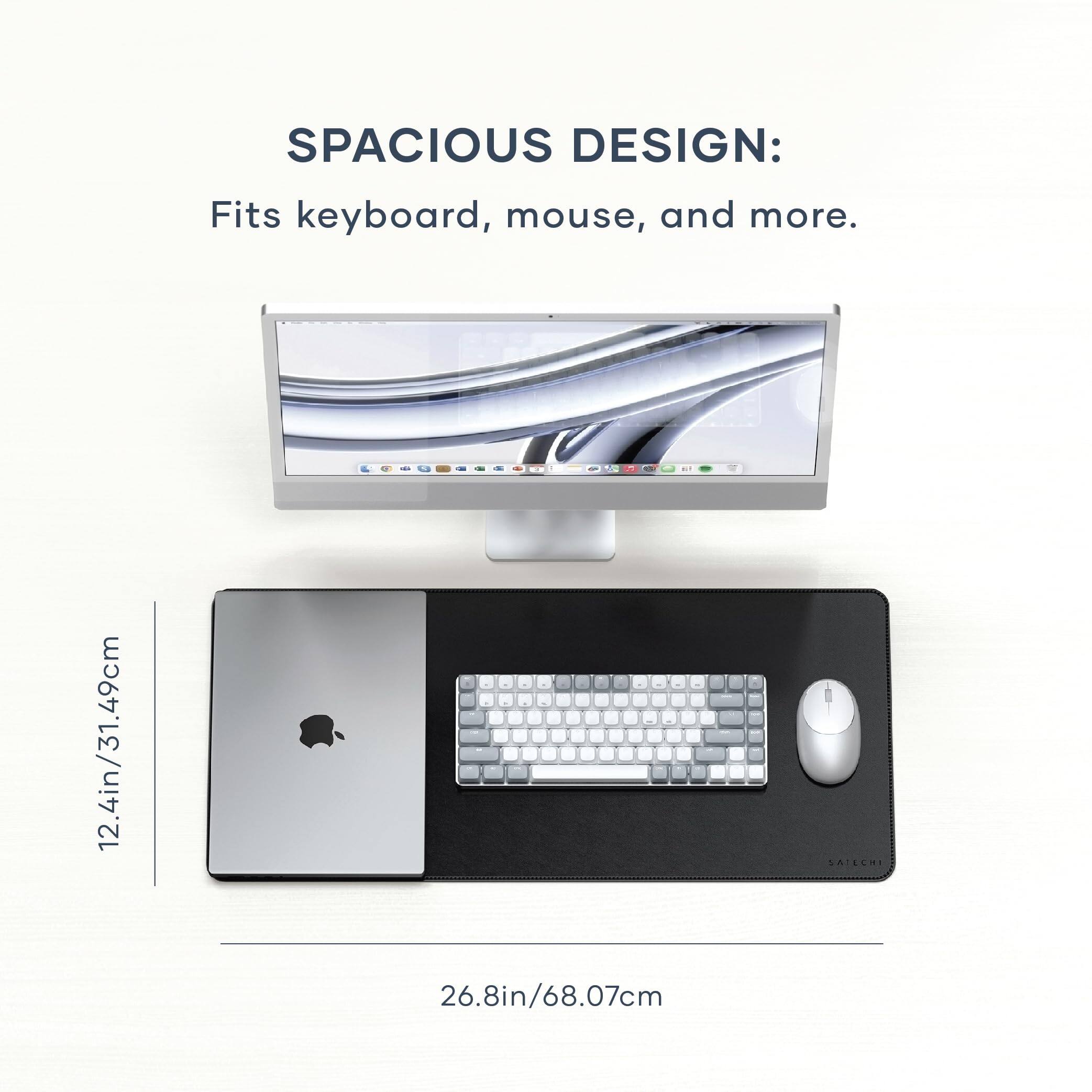 SPACIOUS DESIGN: Fits keyboard, mouse, and more.  
- 12.4in/31.49cm  
- 26.8in/68.07cm