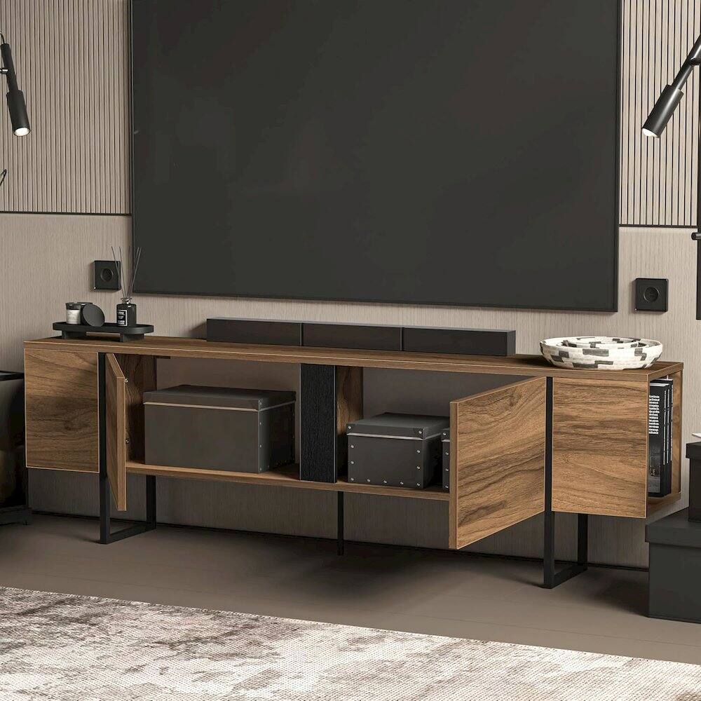Alt View 2. Atelier Mobili - Modern TV Stand and Media Console, Entertainment Center - Brown.