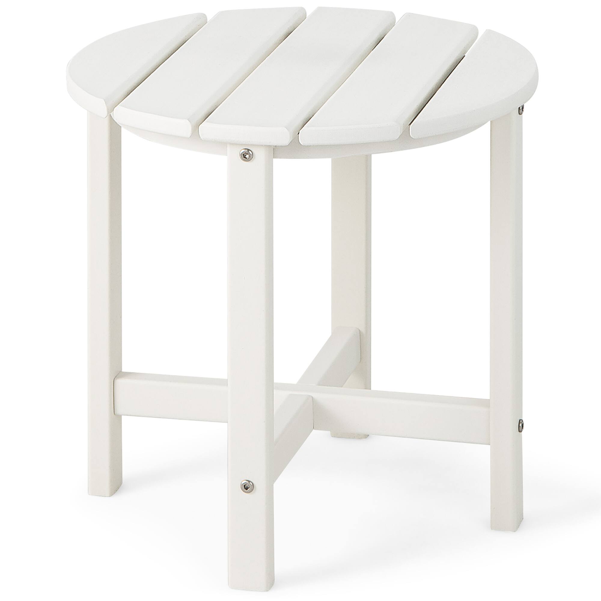 Alt View 8. Costway - Costway 18" Patio Adirondack Side Table Weather Resistant HDPE Garden Navy - White.