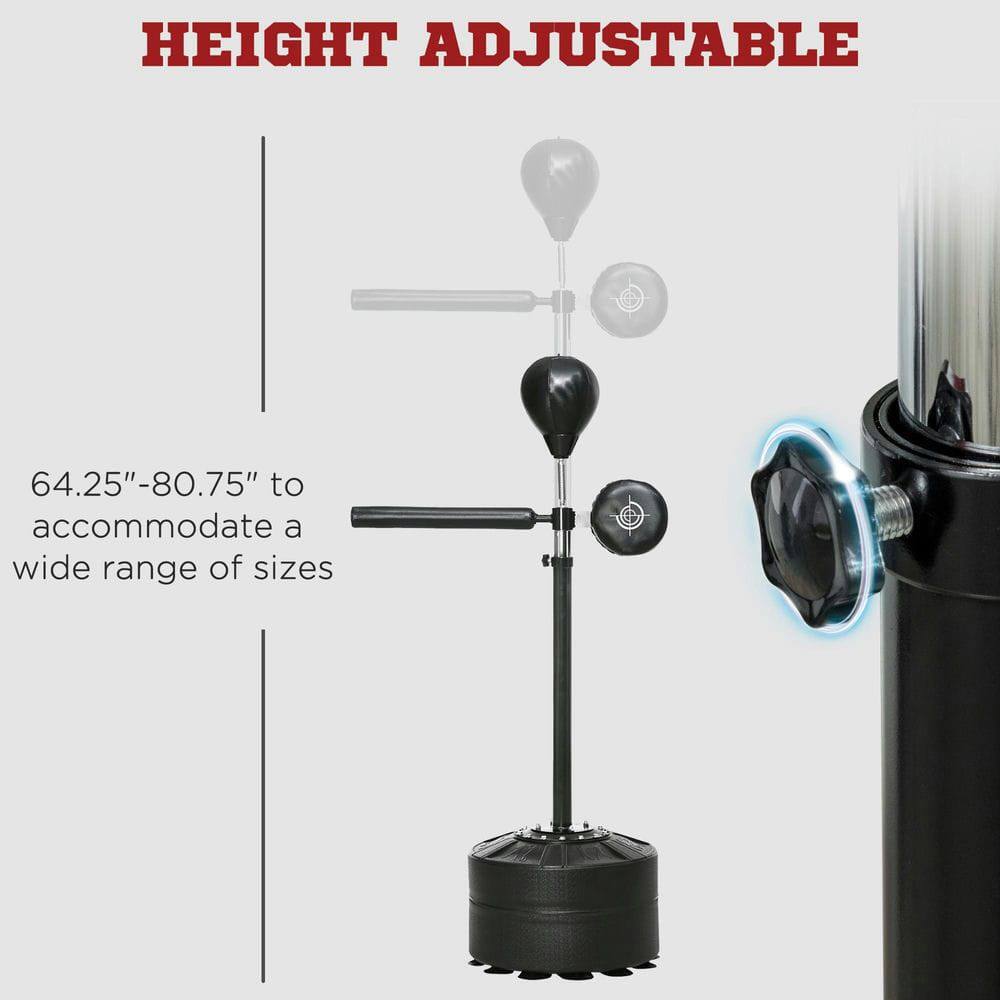 HEIGHT ADJUSTABLE

64.25"-80.75" to accommodate a wide range of sizes